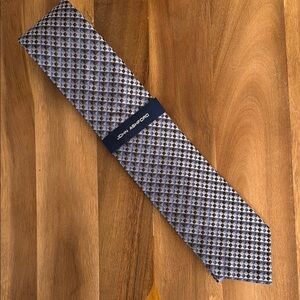 John Ashford Gray Geometric Men's Tie